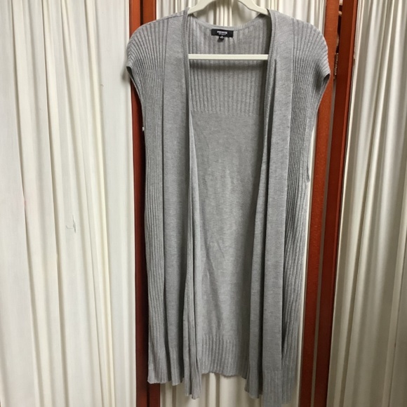 Premise Studio Women's Sleeveless Long Cardigan Gray Knit Size XL - Picture 6 of 8